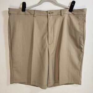 Haggar Mens Cool 18 Pro Gabardine flat Front Shorts Bundle Of 2 Size 36